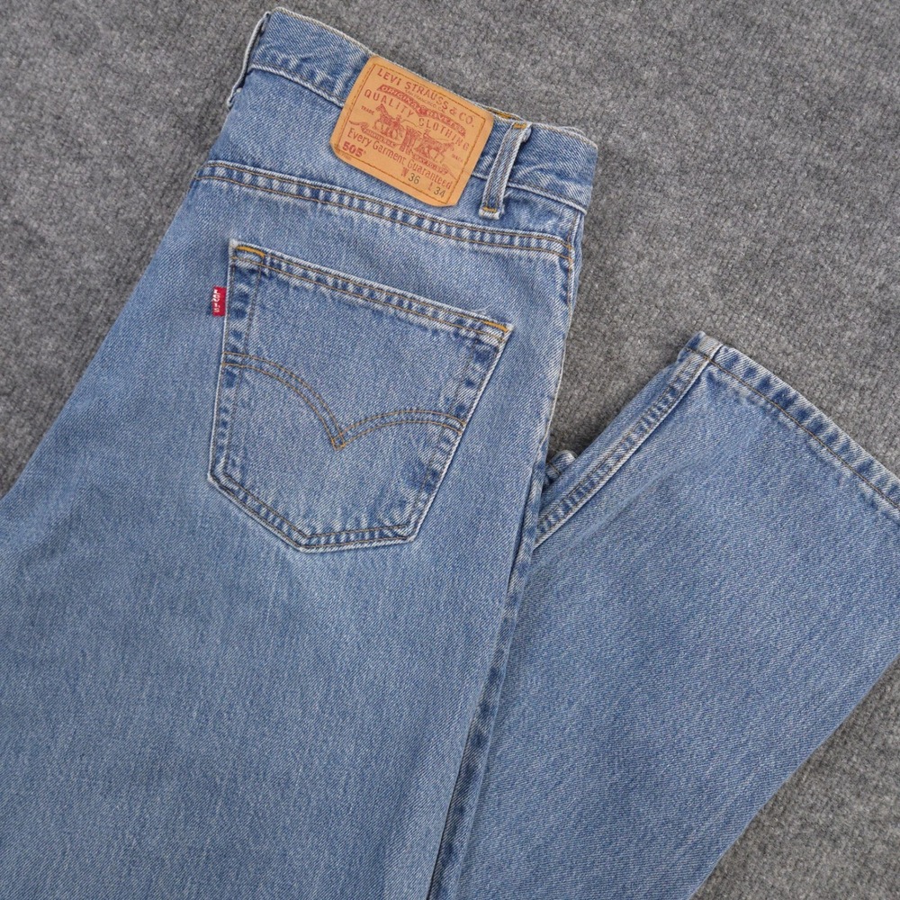 Vintage Levis 505 Jeans Mens 36X34 Blue Regular Fit Straight Leg Made In Canada